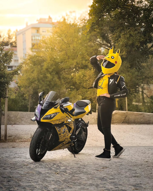Motorcycle Helmet Cover - Pikachu